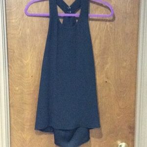 BCBG back fringe top